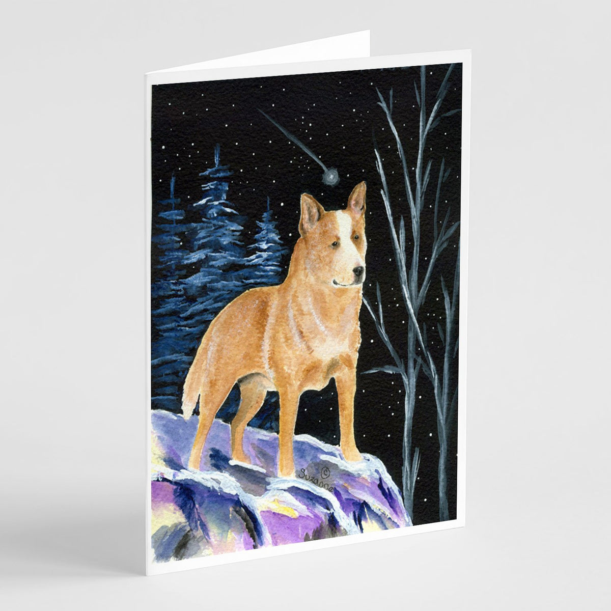 Buy this Starry Night Australian Cattle Dog Greeting Cards and Envelopes Pack of 8