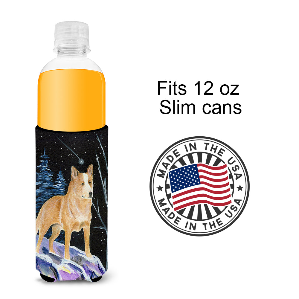 Starry Night Australian Cattle Dog Ultra Beverage Insulators for slim cans SS8407MUK.