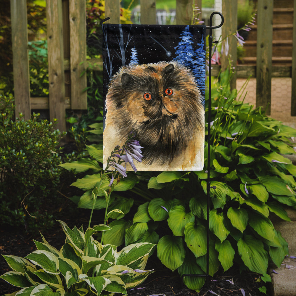 Caroline's Treasures Starry Night Cat - Persian Garden Flag - Outdoor Decorative Yard Flag