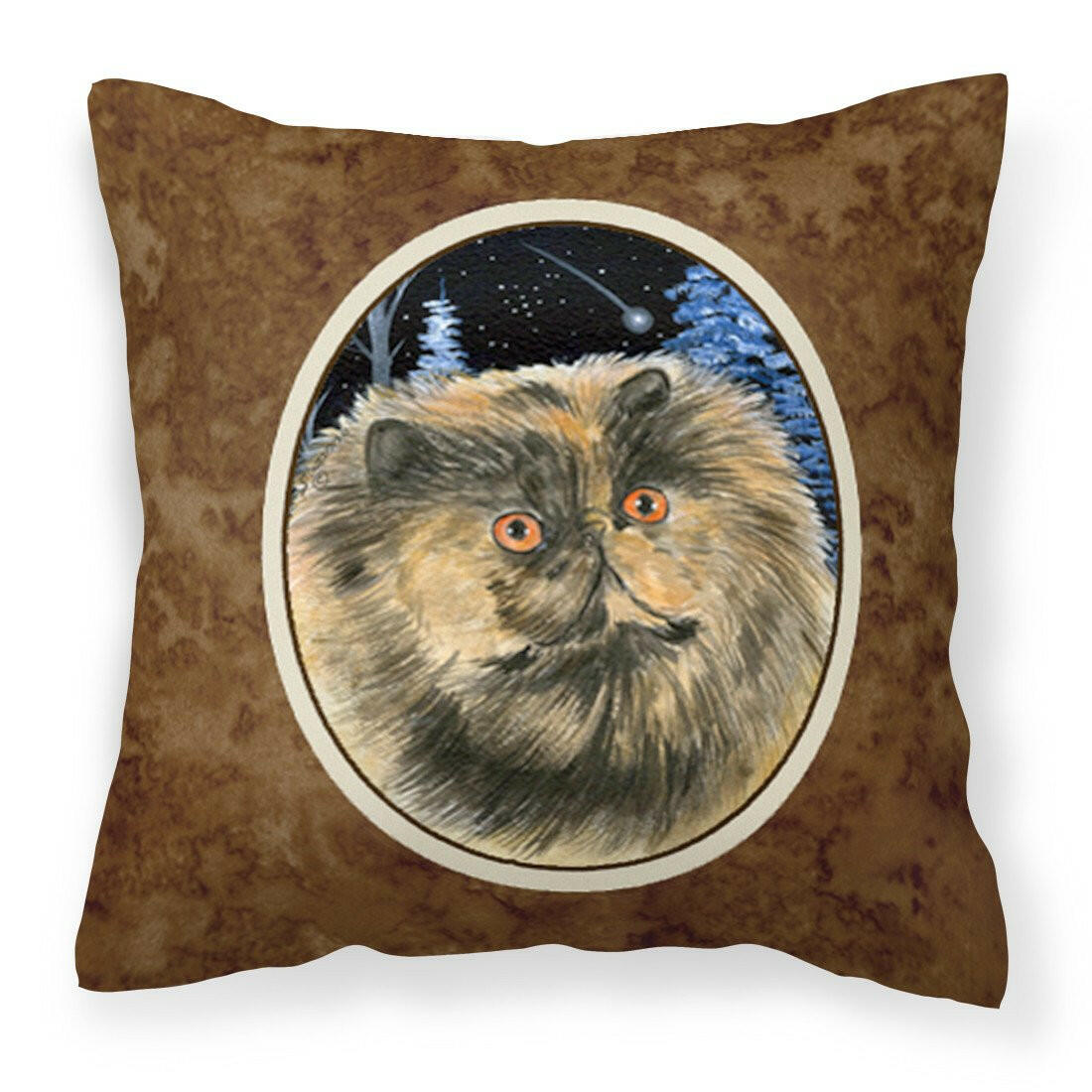 Starry Night Cat - Persian Fabric Decorative Pillow SS8408PW1414 by Caroline&#39;s Treasures