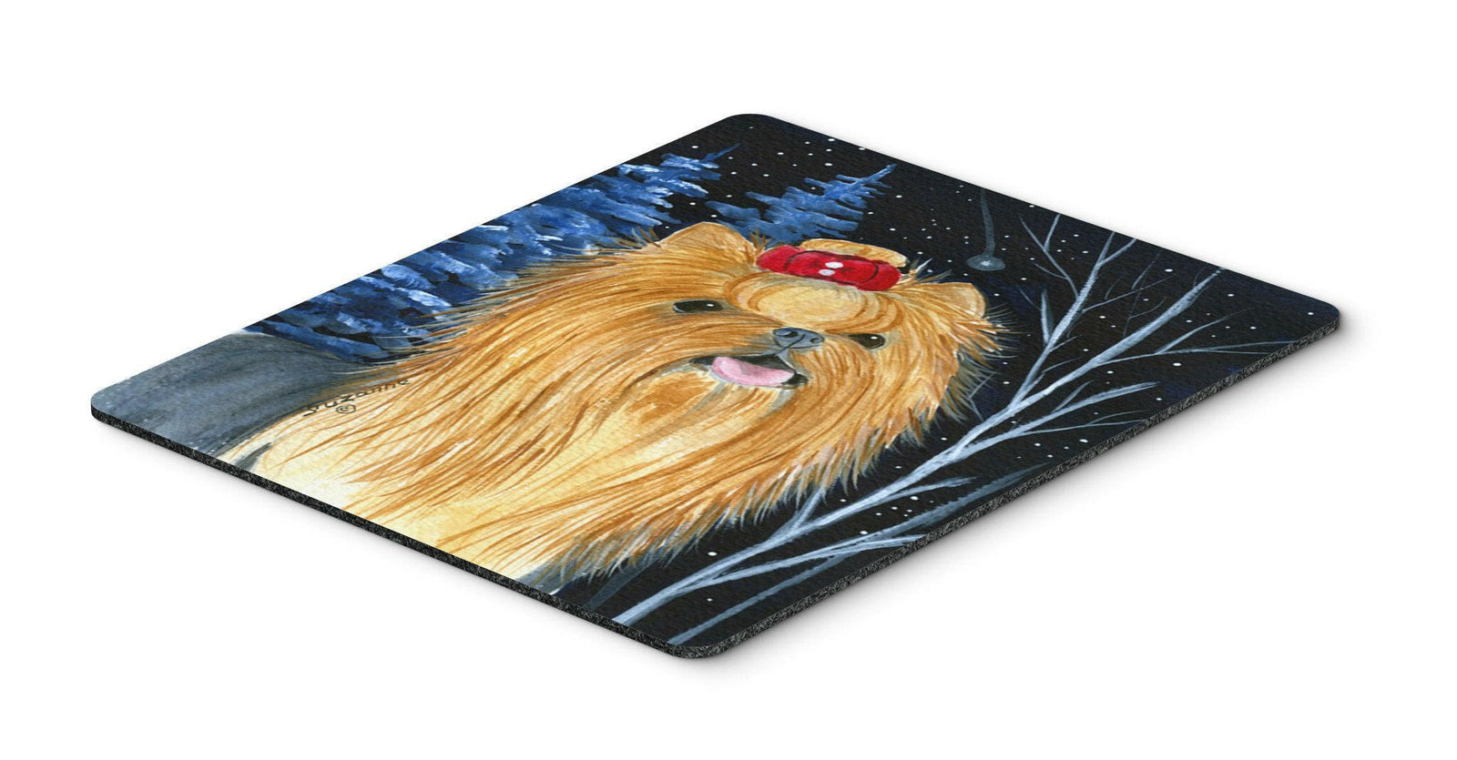 Starry Night Yorkie Mouse Pad / Hot Pad / Trivet by Caroline's Treasures