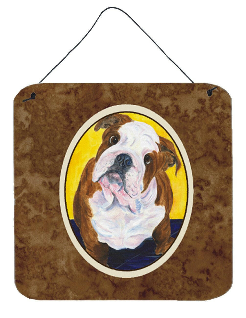 English Bulldog Aluminium Metal Wall or Door Hanging Prints by Caroline&#39;s Treasures