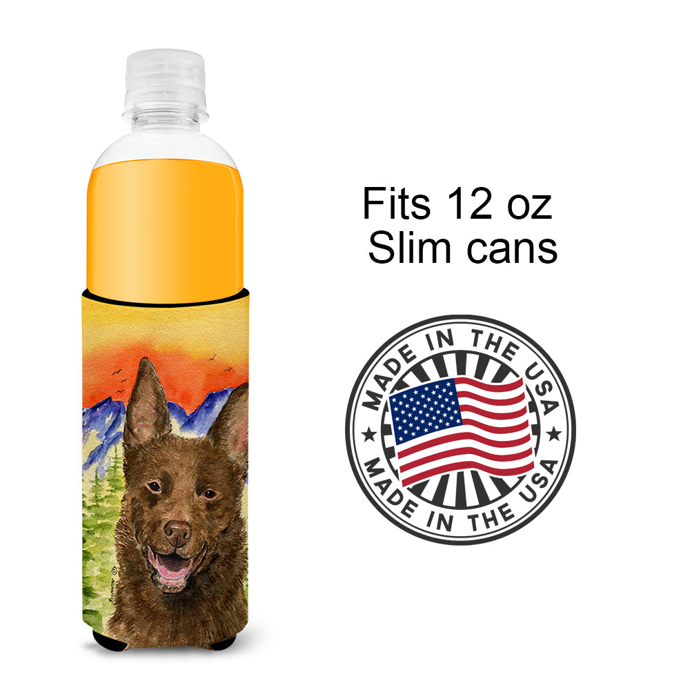 Australian Kelpie Ultra Beverage Insulators for slim cans SS8422MUK