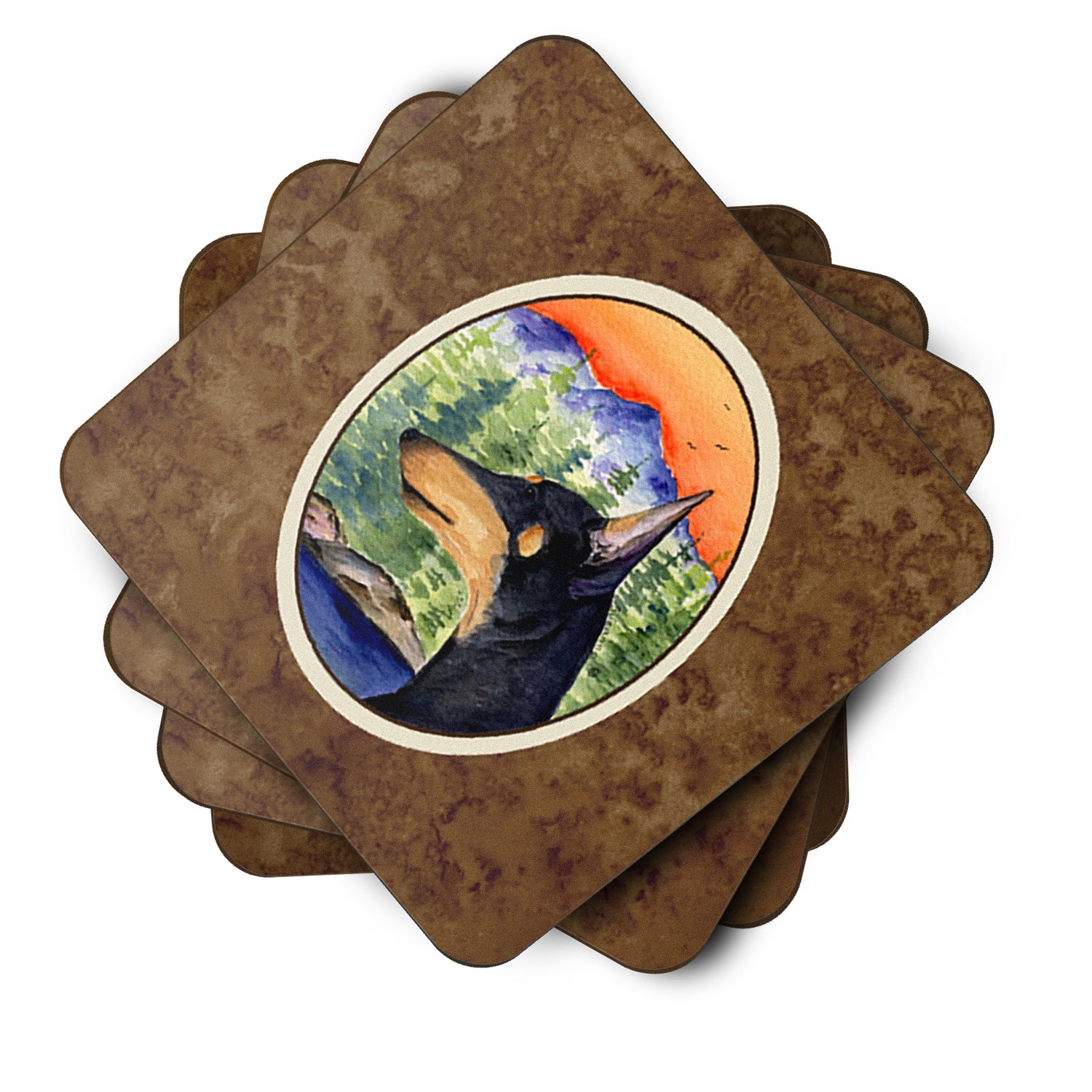 Set of 4 Manchester Terrier Foam Coasters - the-store.com