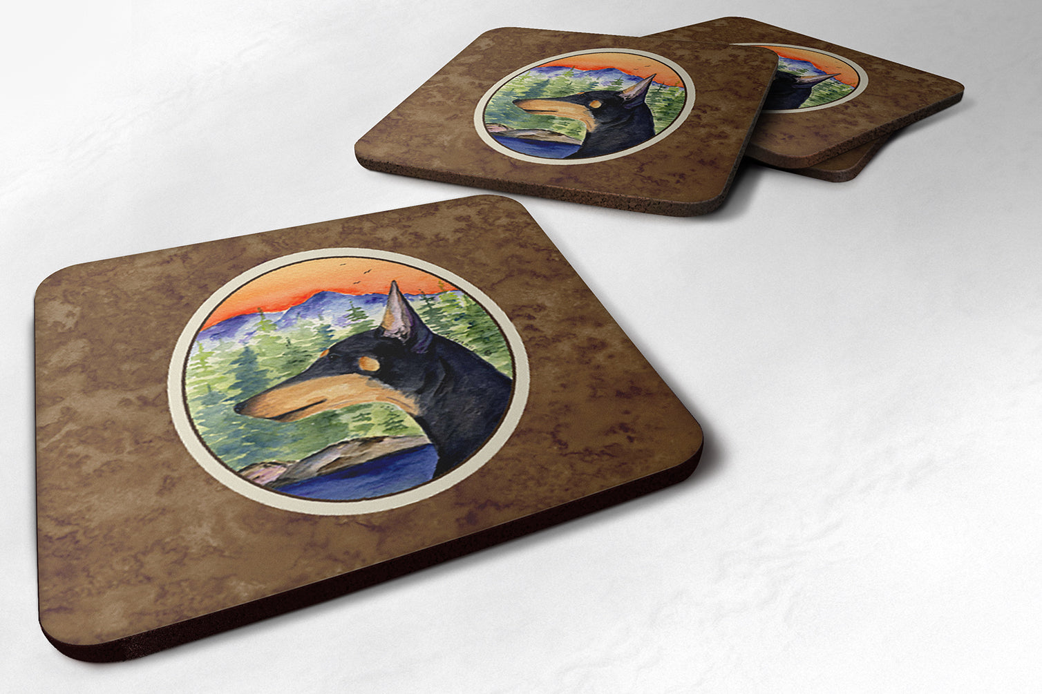Set of 4 Manchester Terrier Foam Coasters - the-store.com