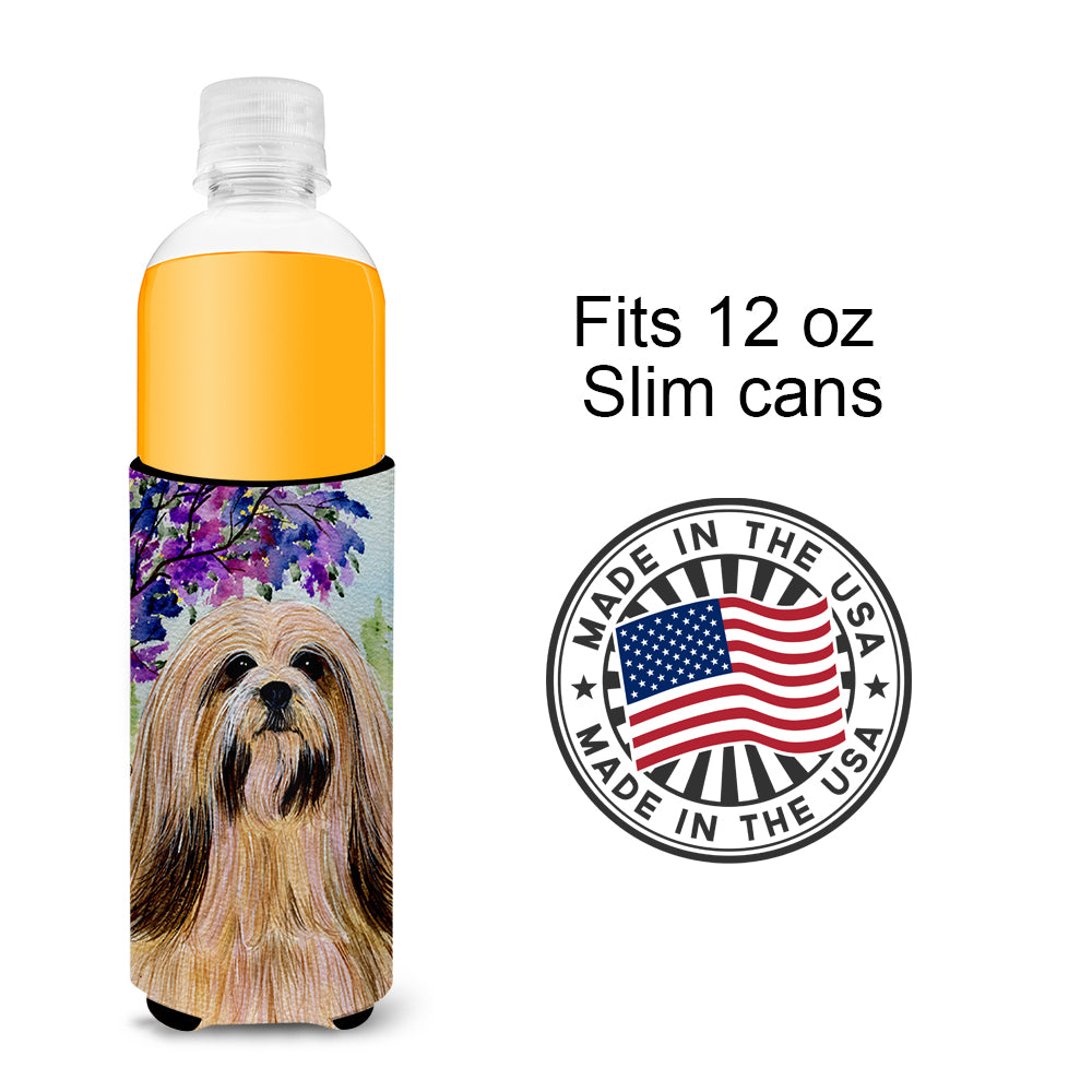 Lhasa Apso Ultra Beverage Insulators for slim cans SS8436MUK.