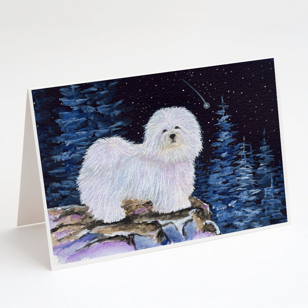 Buy this Starry Night Coton de Tulear Greeting Cards and Envelopes Pack of 8