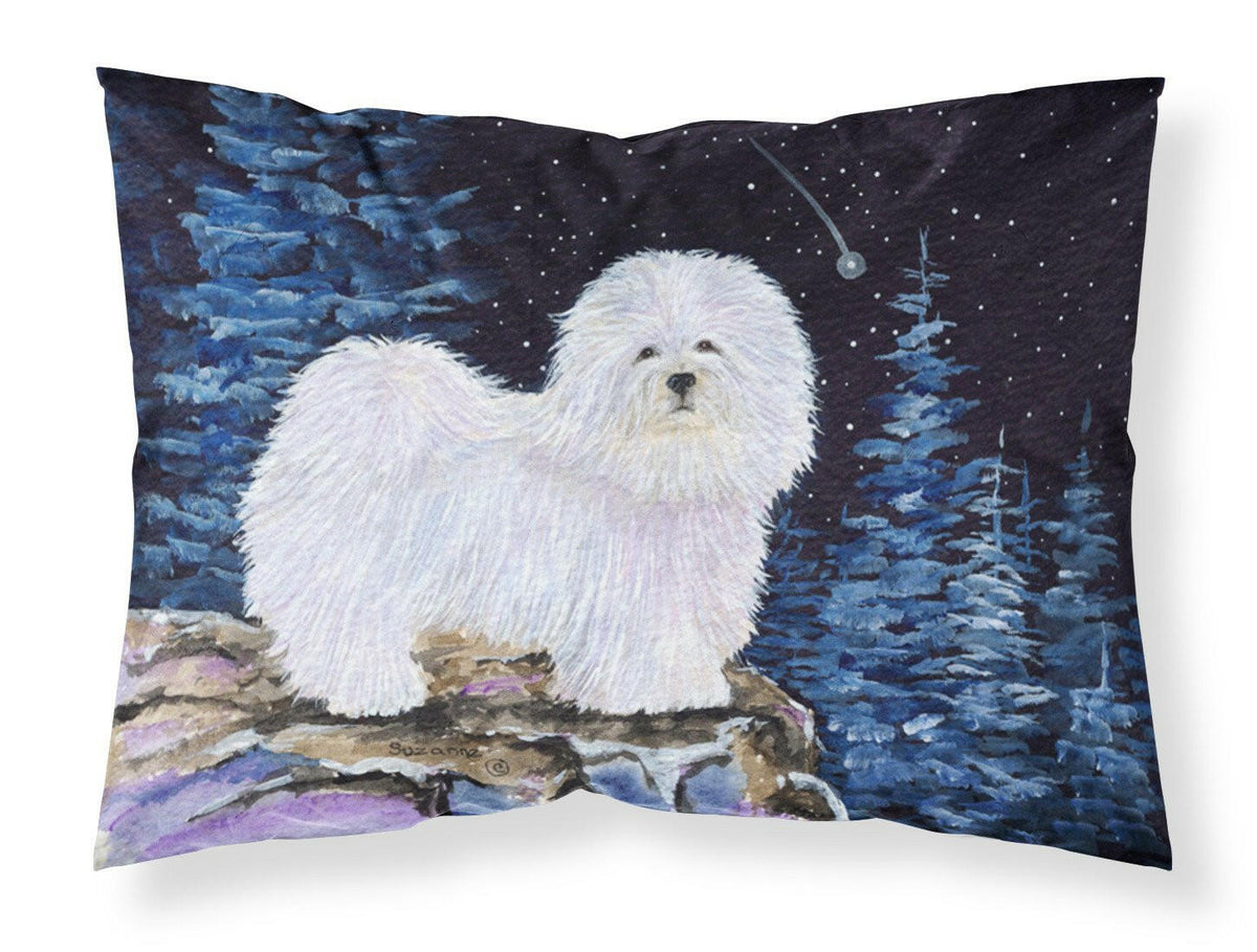 Starry Night Coton de Tulear Moisture wicking Fabric standard pillowcase by Caroline&#39;s Treasures