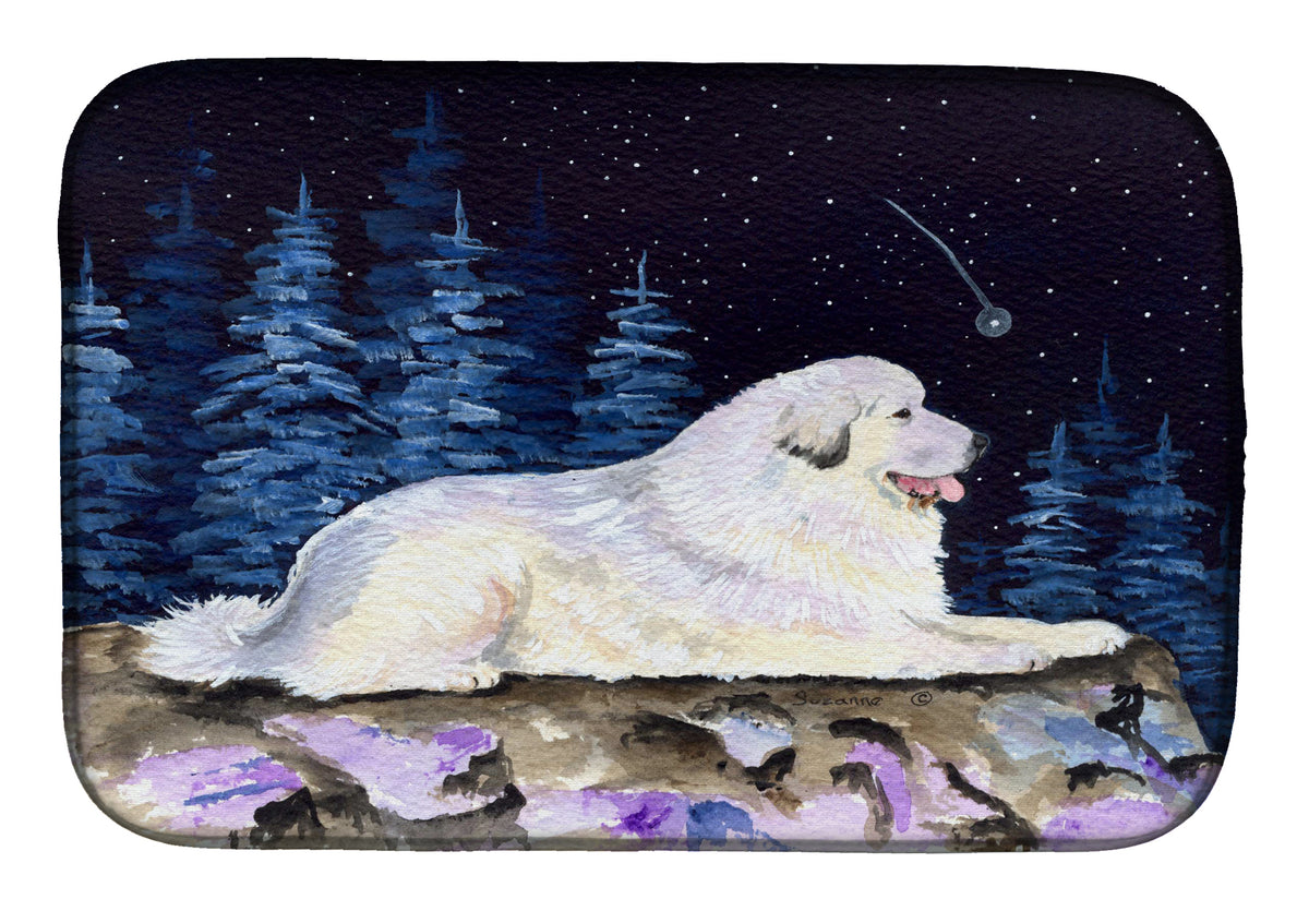 Starry Night Great Pyrenees Dish Drying Mat SS8438DDM