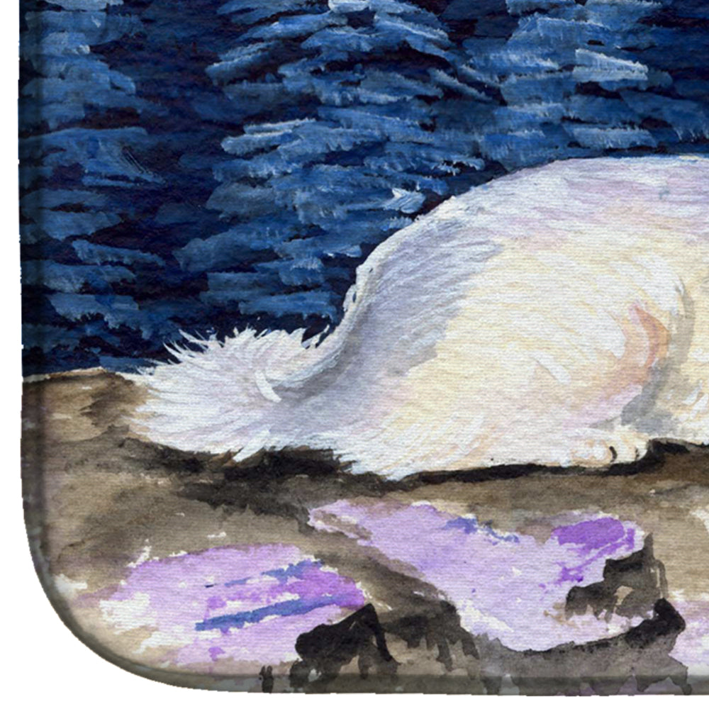 Starry Night Great Pyrenees Dish Drying Mat SS8438DDM