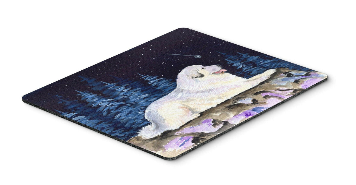 Starry Night Great Pyrenees Mouse Pad / Hot Pad / Trivet by Caroline&#39;s Treasures