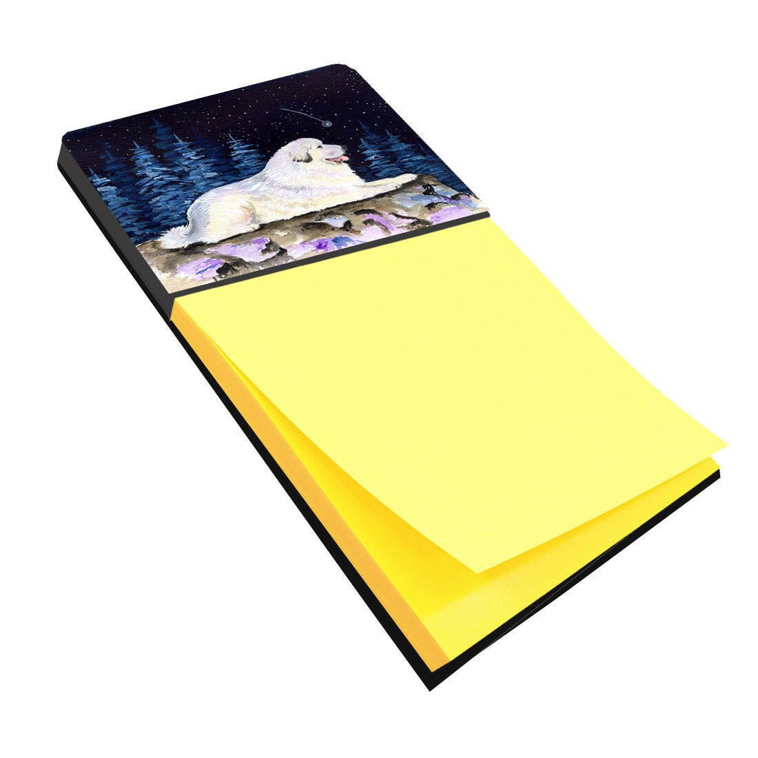 Starry Night Great Pyrenees Refiillable Sticky Note Holder or Postit Note Dispenser SS8438SN by Caroline's Treasures