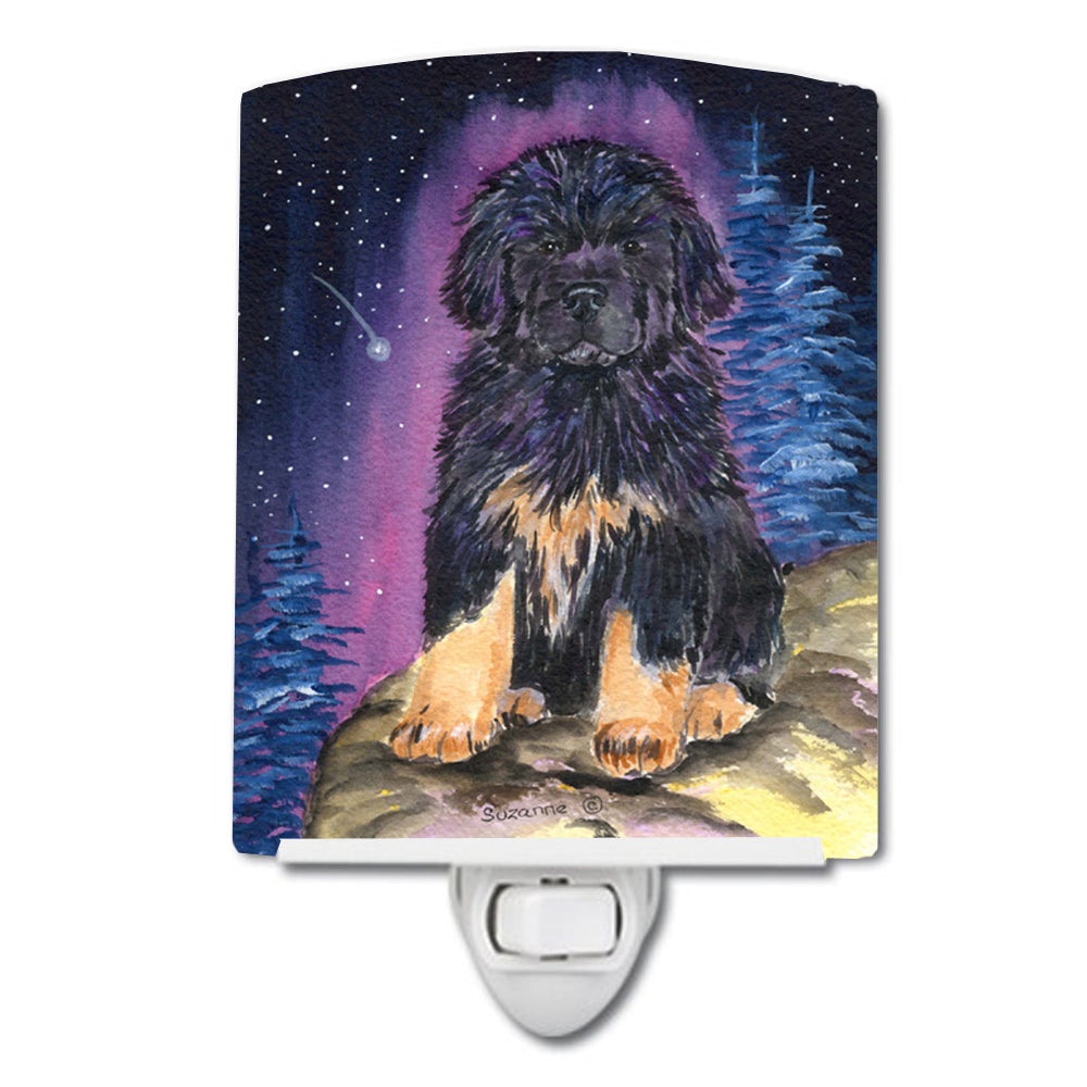 Starry Night Tibetan Mastiff Ceramic Night Light SS8440CNL - the-store.com