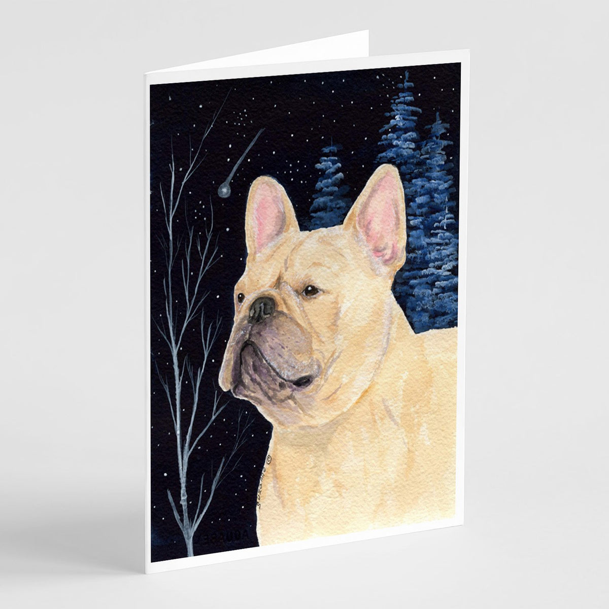 Buy this Starry Night French Bulldog Greeting Cards and Envelopes Pack of 8