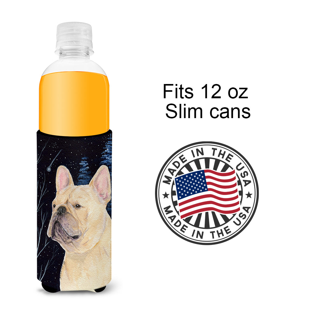 Starry Night French Bulldog Ultra Beverage Insulators for slim cans SS8441MUK