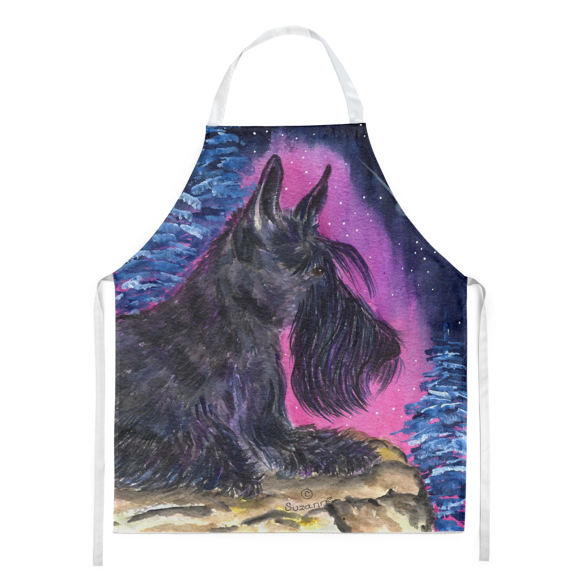 Starry Night Scottish Terrier Apron - the-store.com