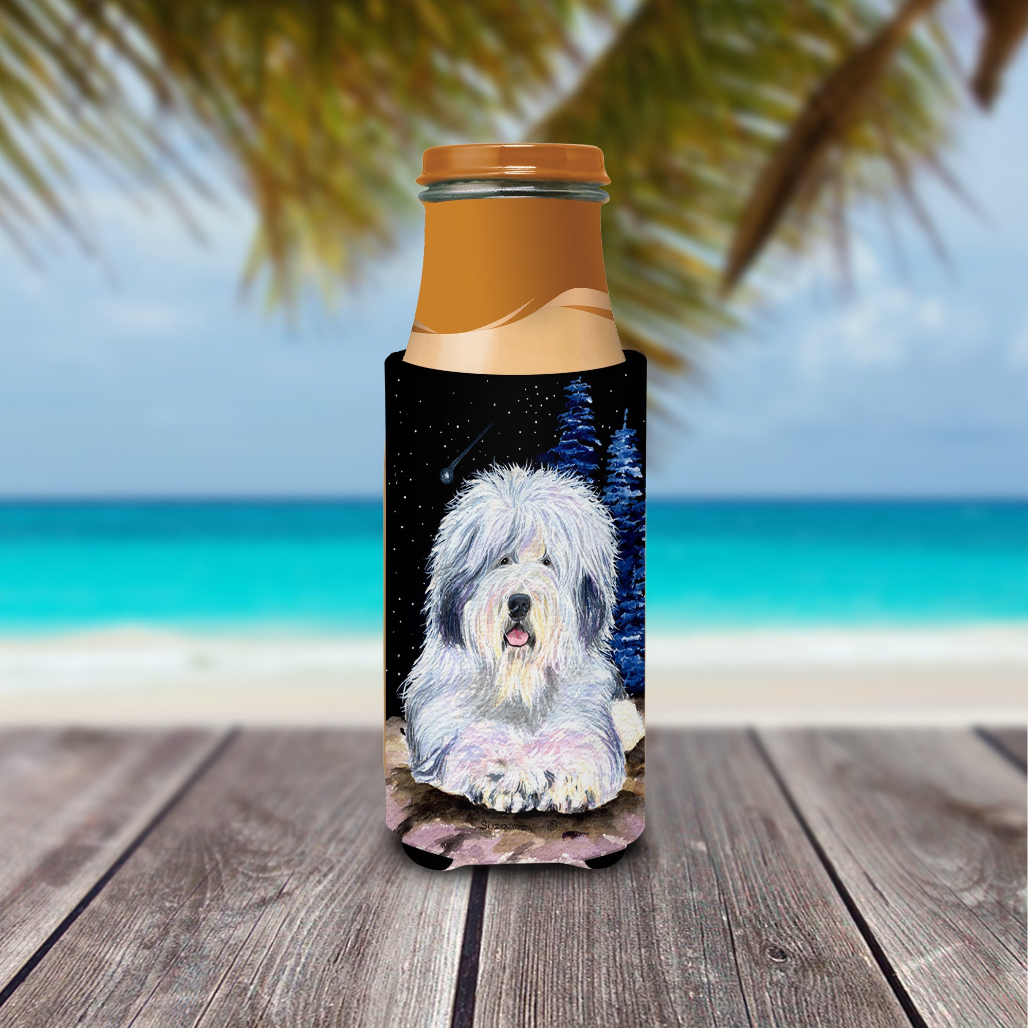Starry Night Old English Sheepdog Ultra Beverage Isolateurs pour canettes minces SS8443MUK