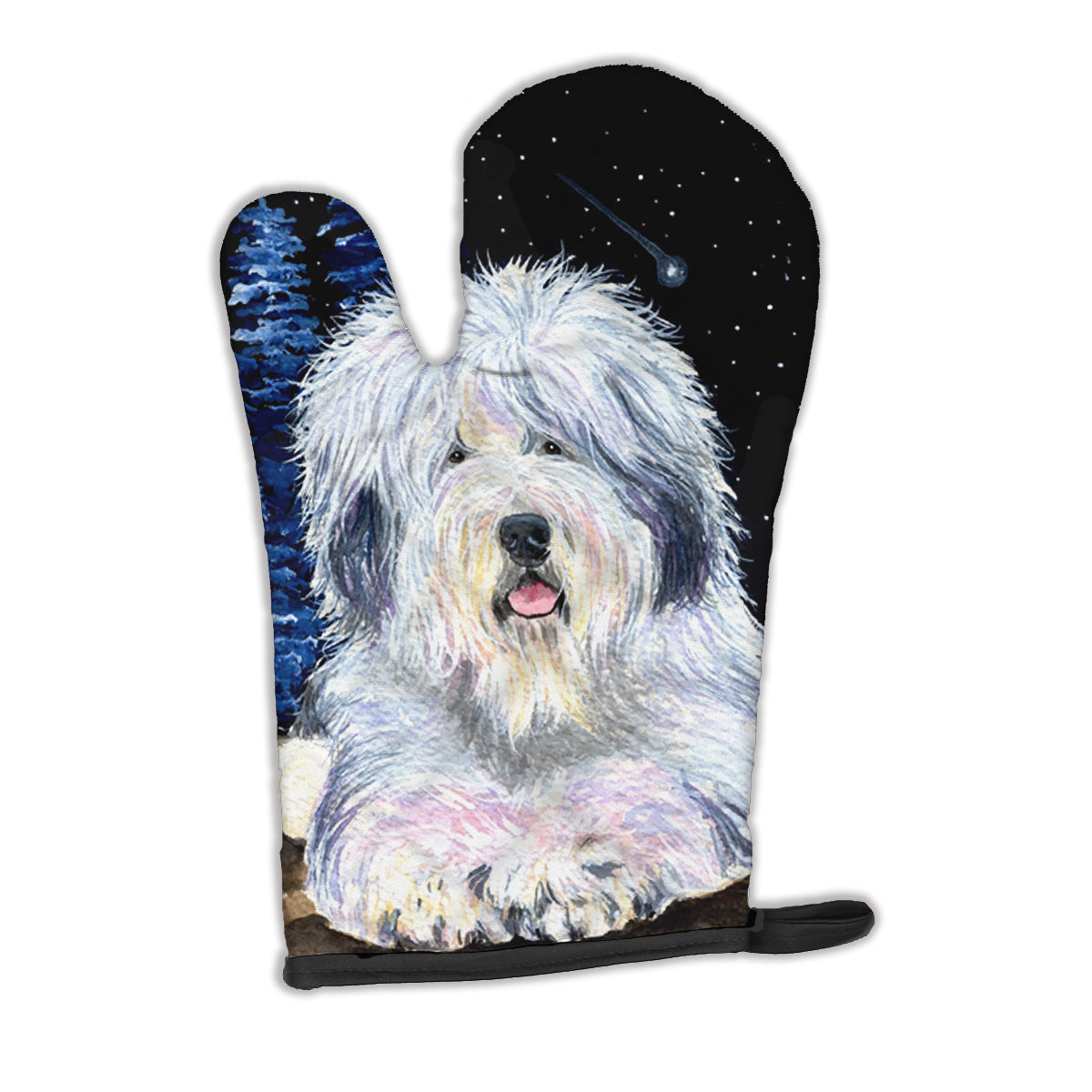 Starry Night Old English Sheepdog Oven Mitt SS8443OVMT  the-store.com.