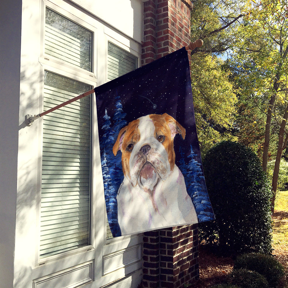 Starry Night English Bulldog Flag Canvas House Size  the-store.com.