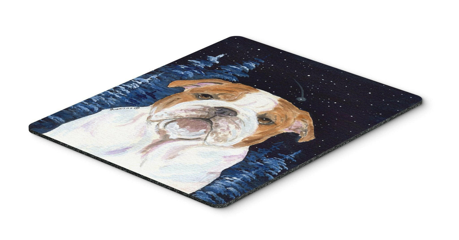 Starry Night English Bulldog Mouse Pad / Hot Pad / Trivet by Caroline's Treasures