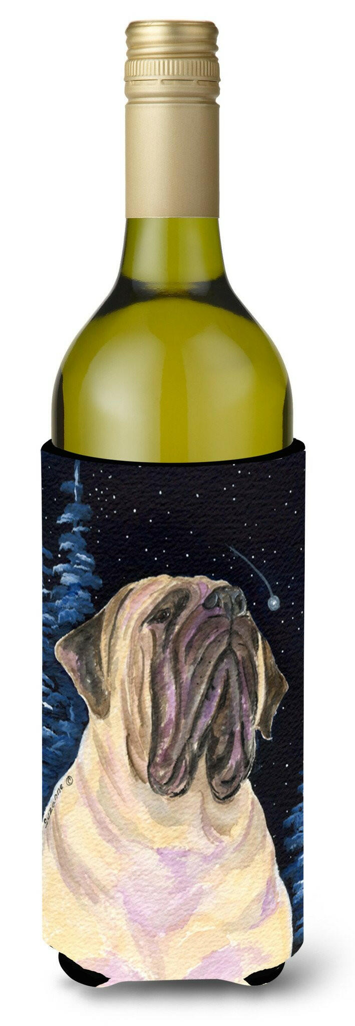 Starry Night Mastiff Wine Bottle Beverage Insulator Beverage Insulator Hugger by Caroline's Treasures