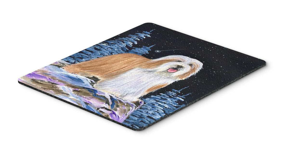 Starry Night Bearded Collie Mouse Pad / Hot Pad / Trivet by Caroline&#39;s Treasures