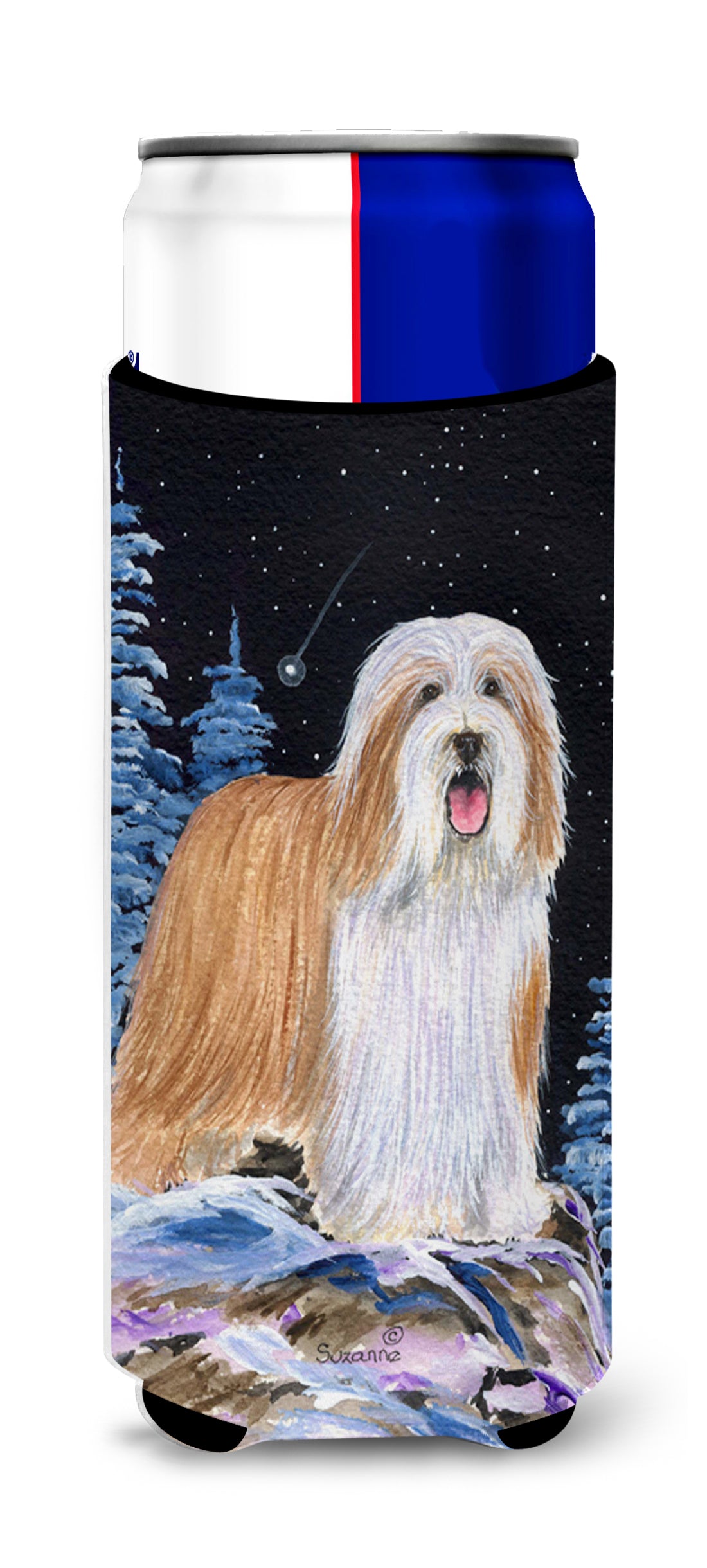 Starry Night Bearded Collie Ultra Beverage Insulators for slim cans SS8451MUK.