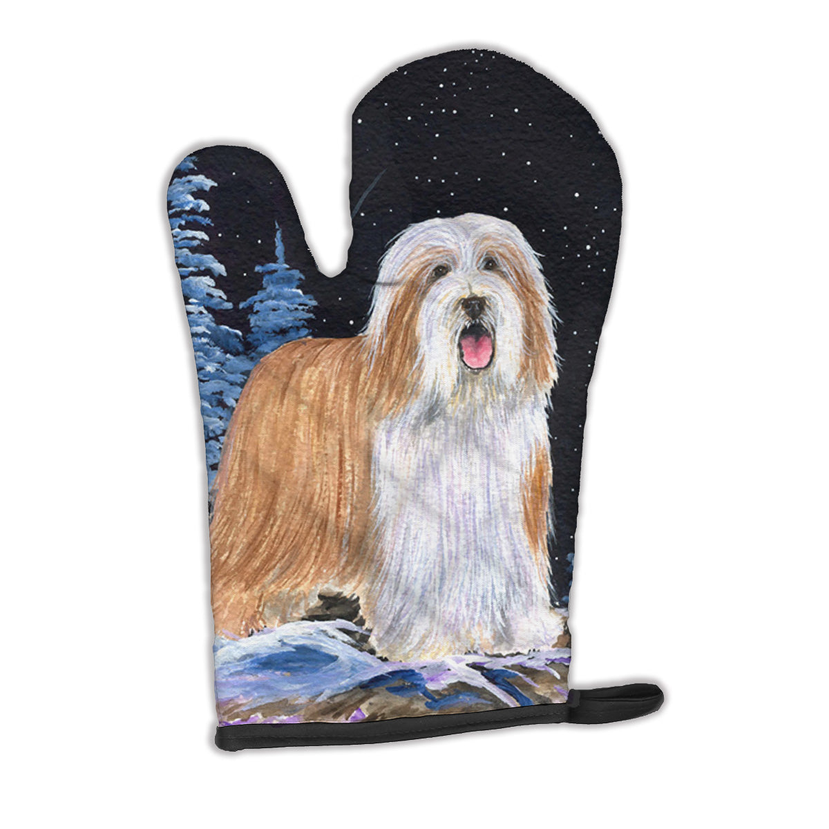 Starry Night Bearded Collie Oven Mitt SS8451OVMT  the-store.com.