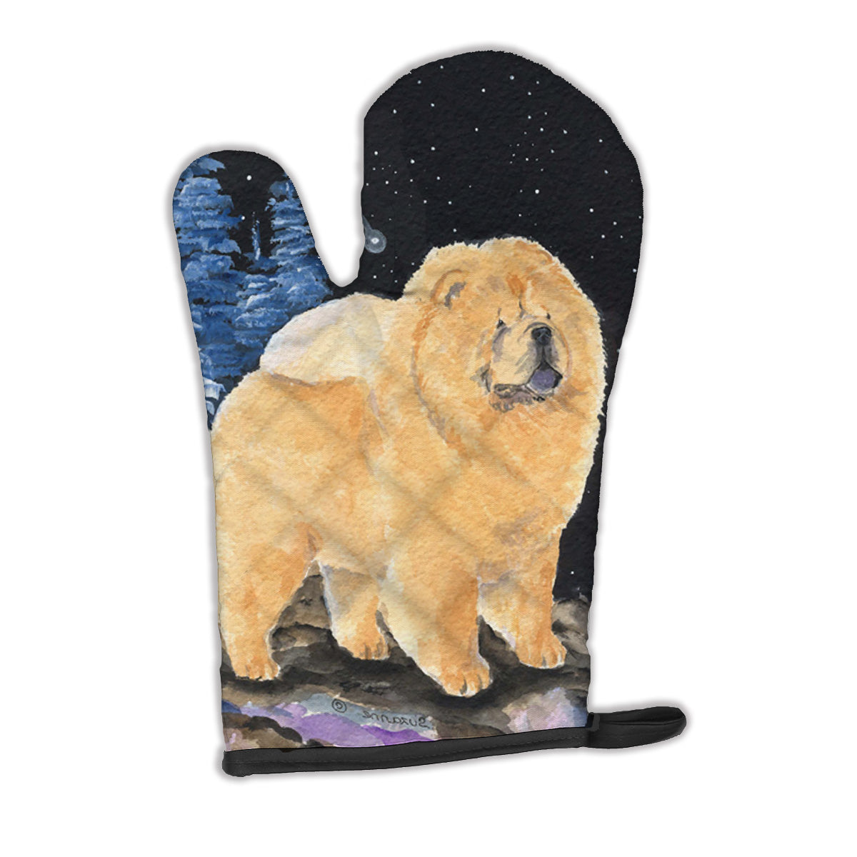 Starry Night Chow Chow Oven Mitt SS8454OVMT  the-store.com.
