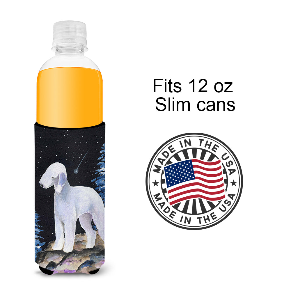 Starry Night Bedlington Terrier Ultra Beverage Insulators for slim cans SS8455MUK.