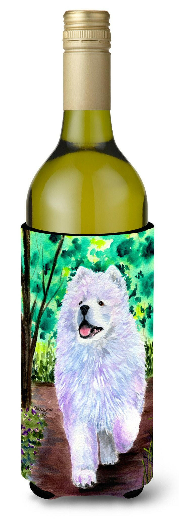 Samoyed Wine Bottle Beverage Insulator Beverage Insulator Hugger by Caroline&#39;s Treasures