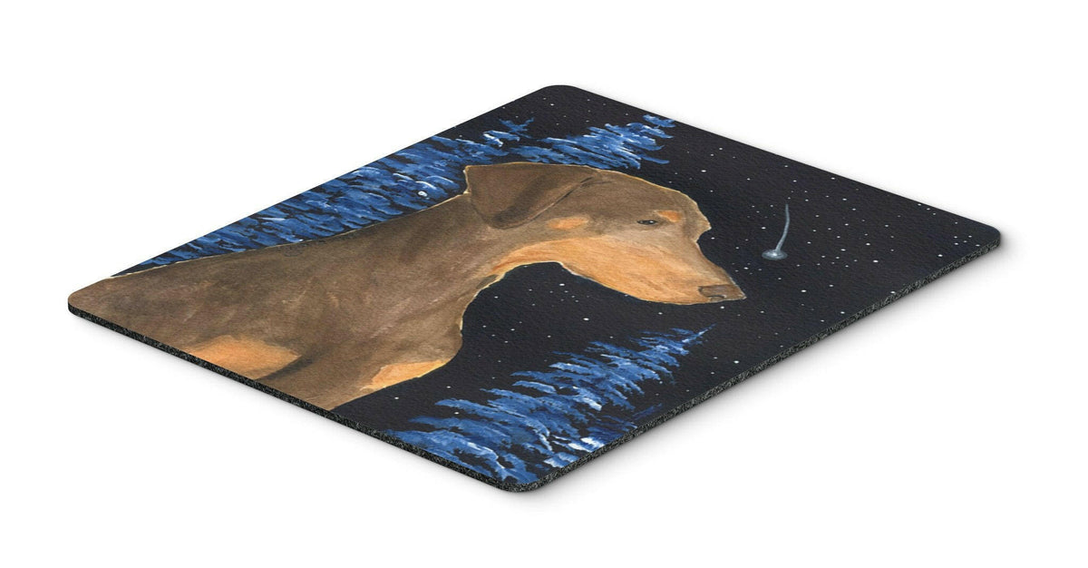 Starry Night Doberman Mouse Pad / Hot Pad / Trivet by Caroline&#39;s Treasures