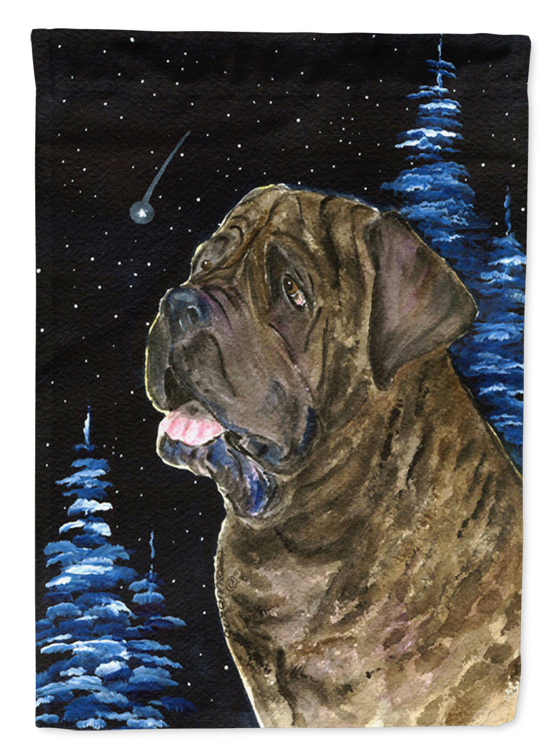 Starry Night Mastiff Flag Canvas House Size  the-store.com.
