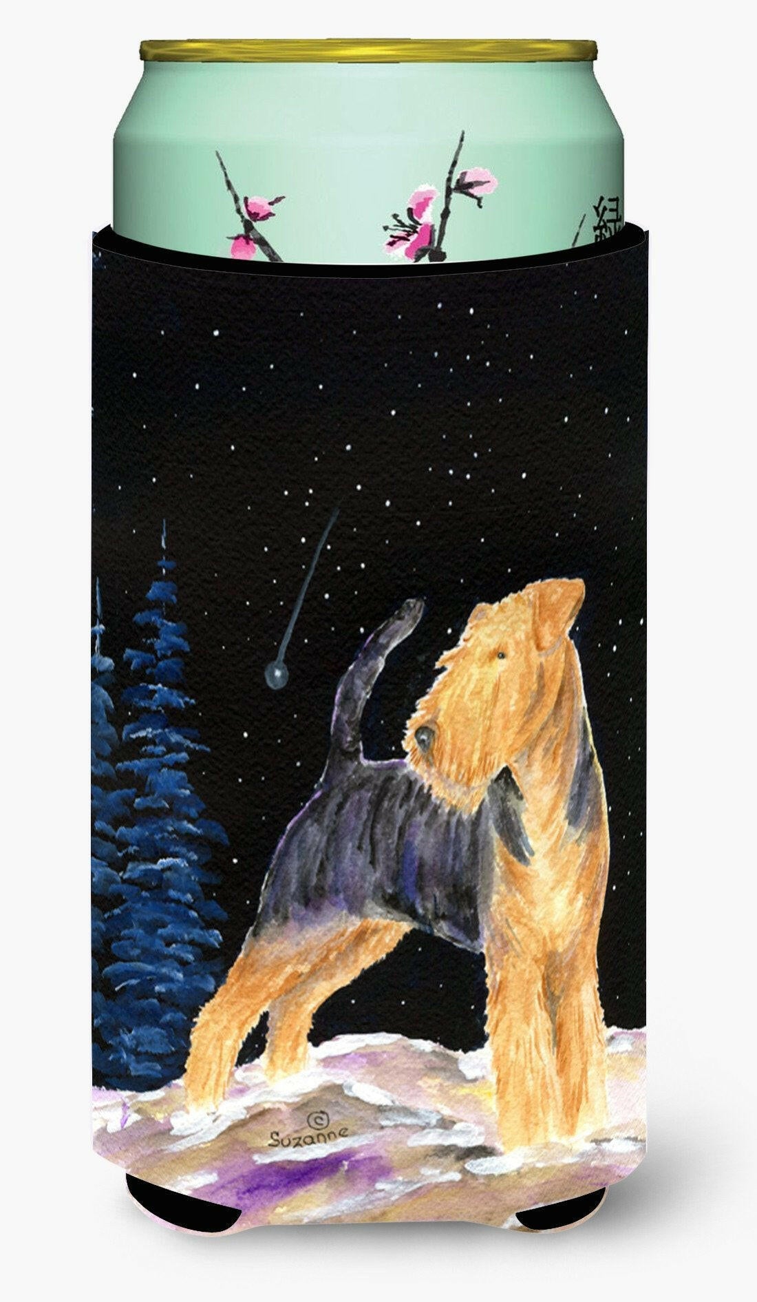 Starry Night Welsh Terrier  Tall Boy Beverage Insulator Beverage Insulator Hugger by Caroline&#39;s Treasures