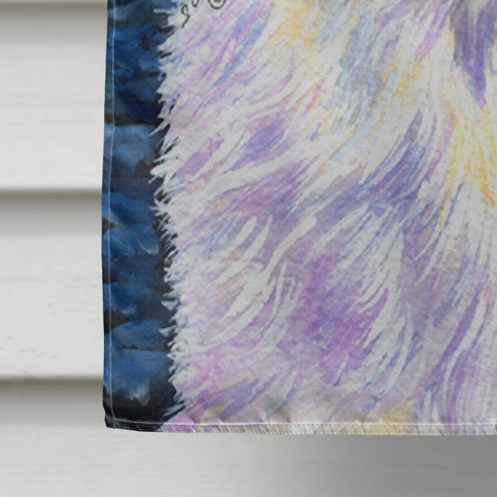 Starry Night Great Pyrenees Flag Canvas House Size  the-store.com.