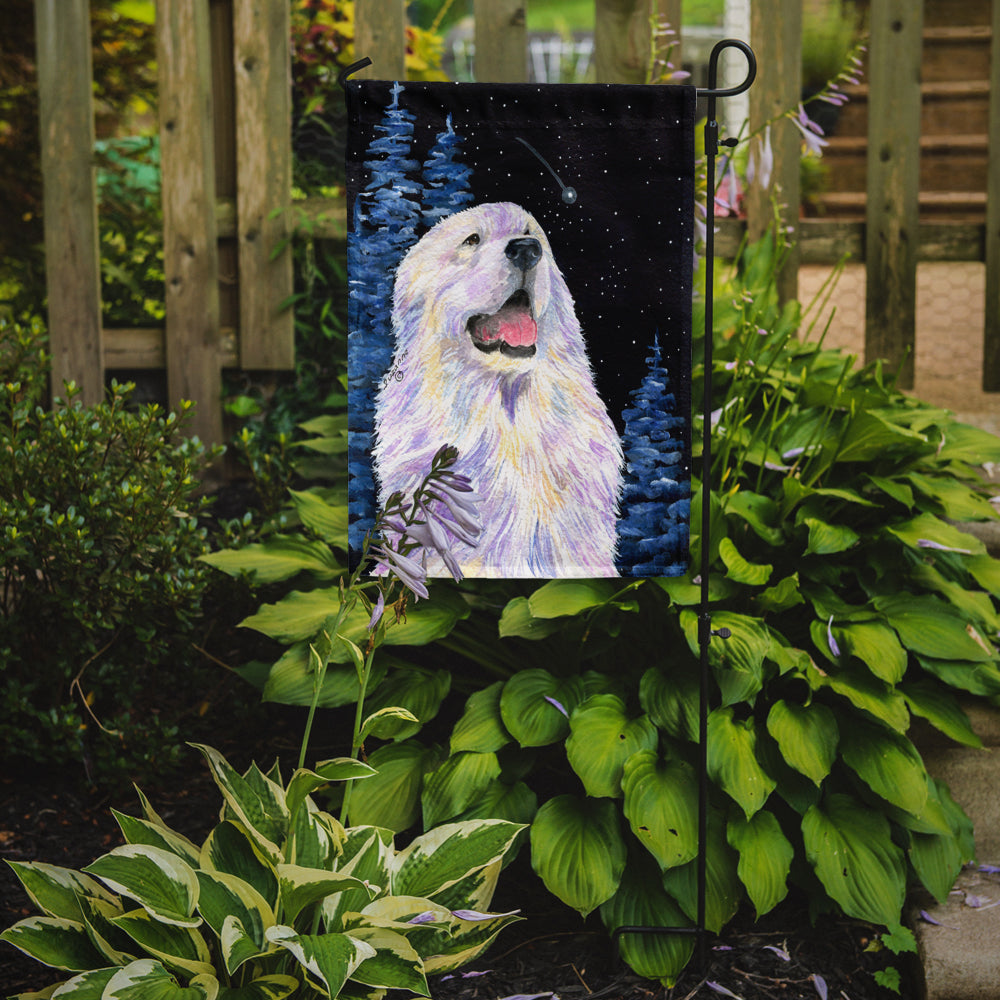 Starry Night Great Pyrenees Flag Garden Size
