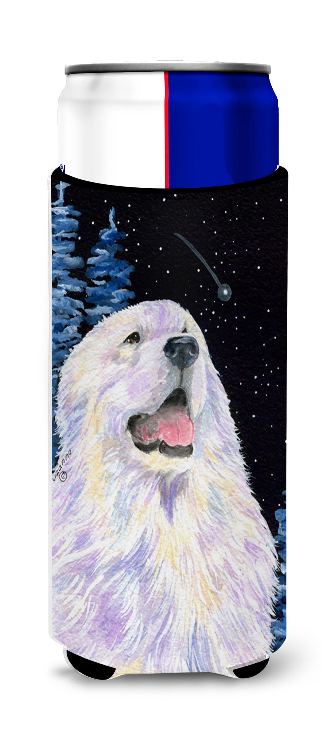 Starry Night Great Pyrenees Ultra Beverage Isolateurs pour canettes minces SS8466MUK