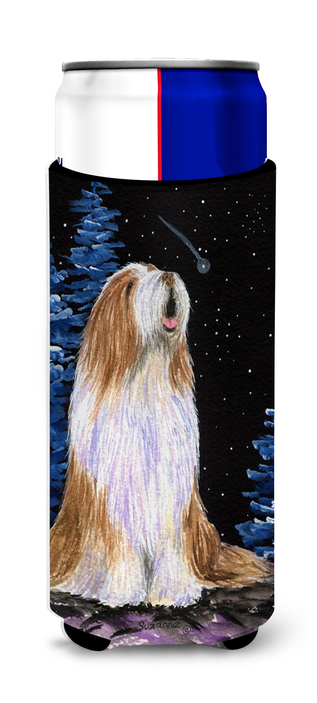 Starry Night Bearded Collie Ultra Beverage Insulators for slim cans SS8467MUK.