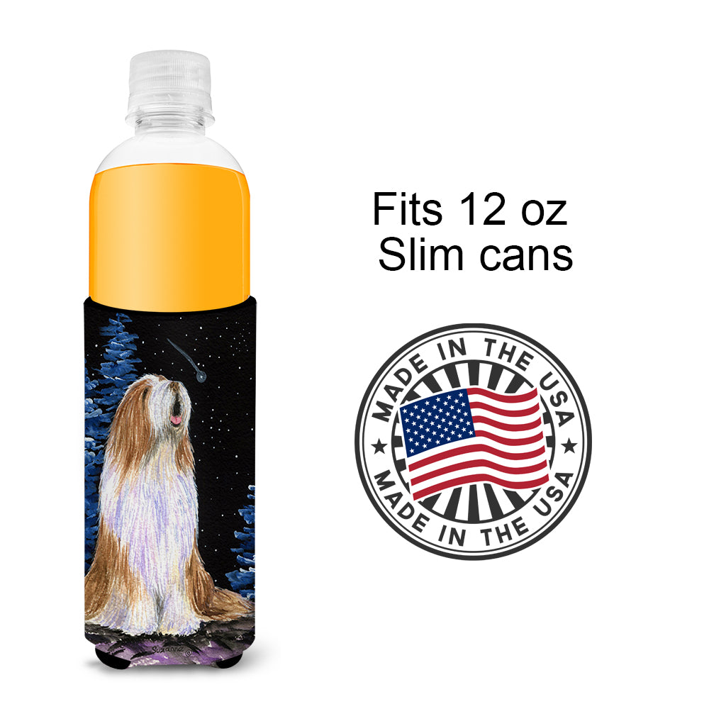 Starry Night Bearded Collie Ultra Beverage Insulators for slim cans SS8467MUK.