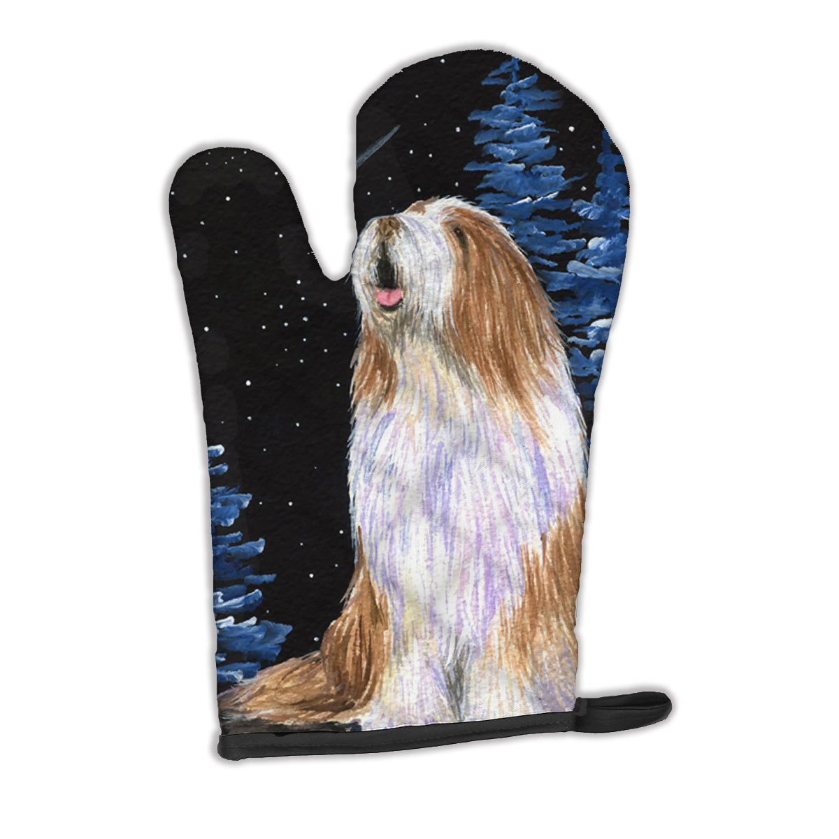 Starry Night Bearded Collie Oven Mitt SS8467OVMT  the-store.com.