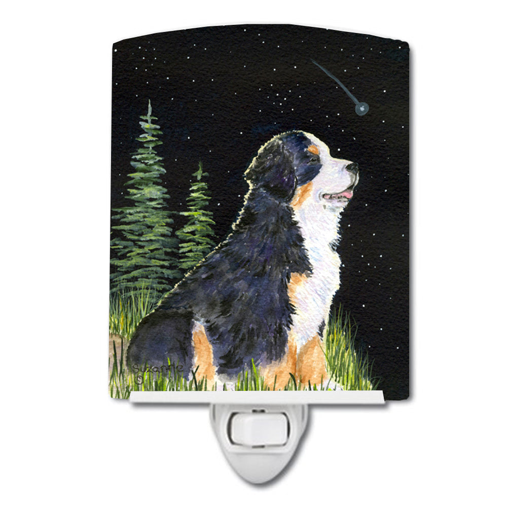 Starry Night Bernese Mountain Dog Ceramic Night Light SS8468CNL - the-store.com