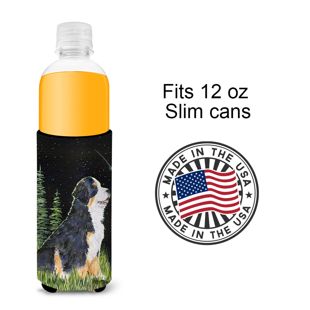 Starry Night Bernese Mountain Dog Ultra Beverage Isolateurs pour canettes minces SS8468MUK