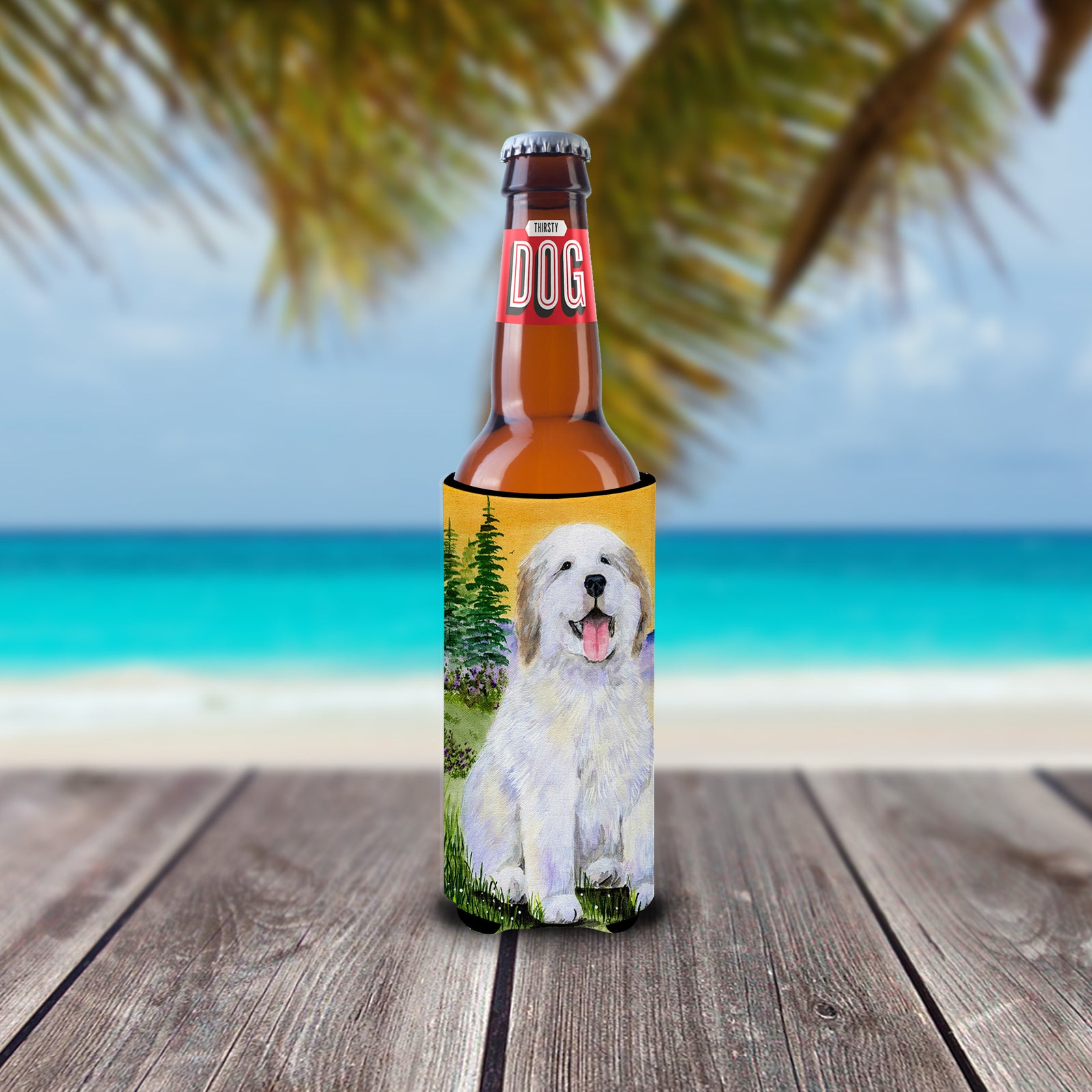 Caroline's Treasures Great Pyrenees Slim Can Hugger – Fun & Functional Drink Coolers SS8469MUK