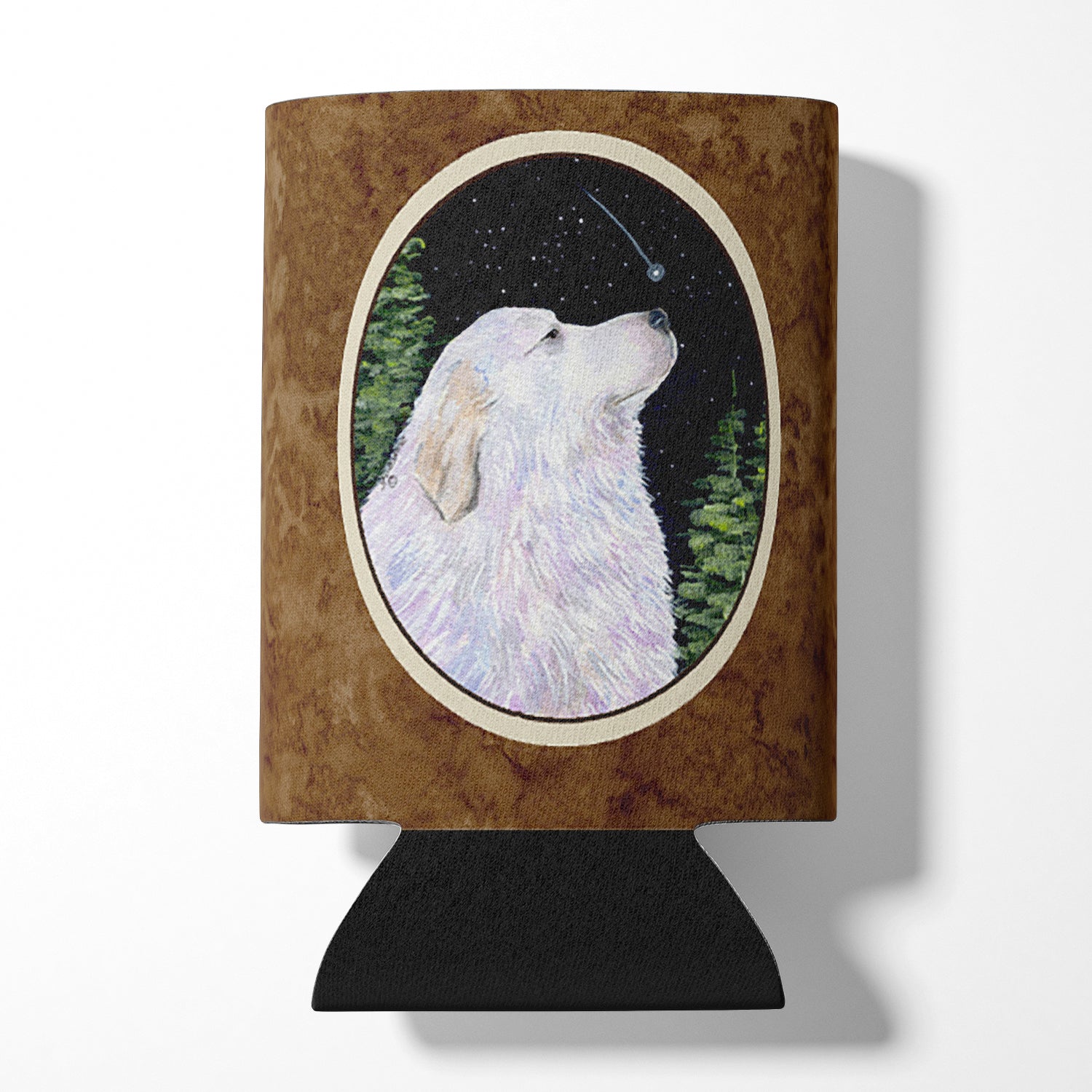 Starry Night Great Pyrenees Can or Bottle Beverage Insulator Hugger.
