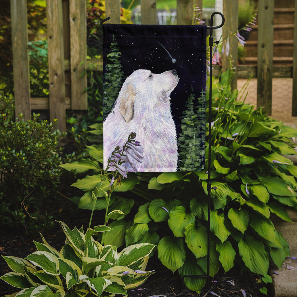Caroline's Treasures Starry Night Great Pyrenees Garden Flag - Outdoor Decorative Yard Flag