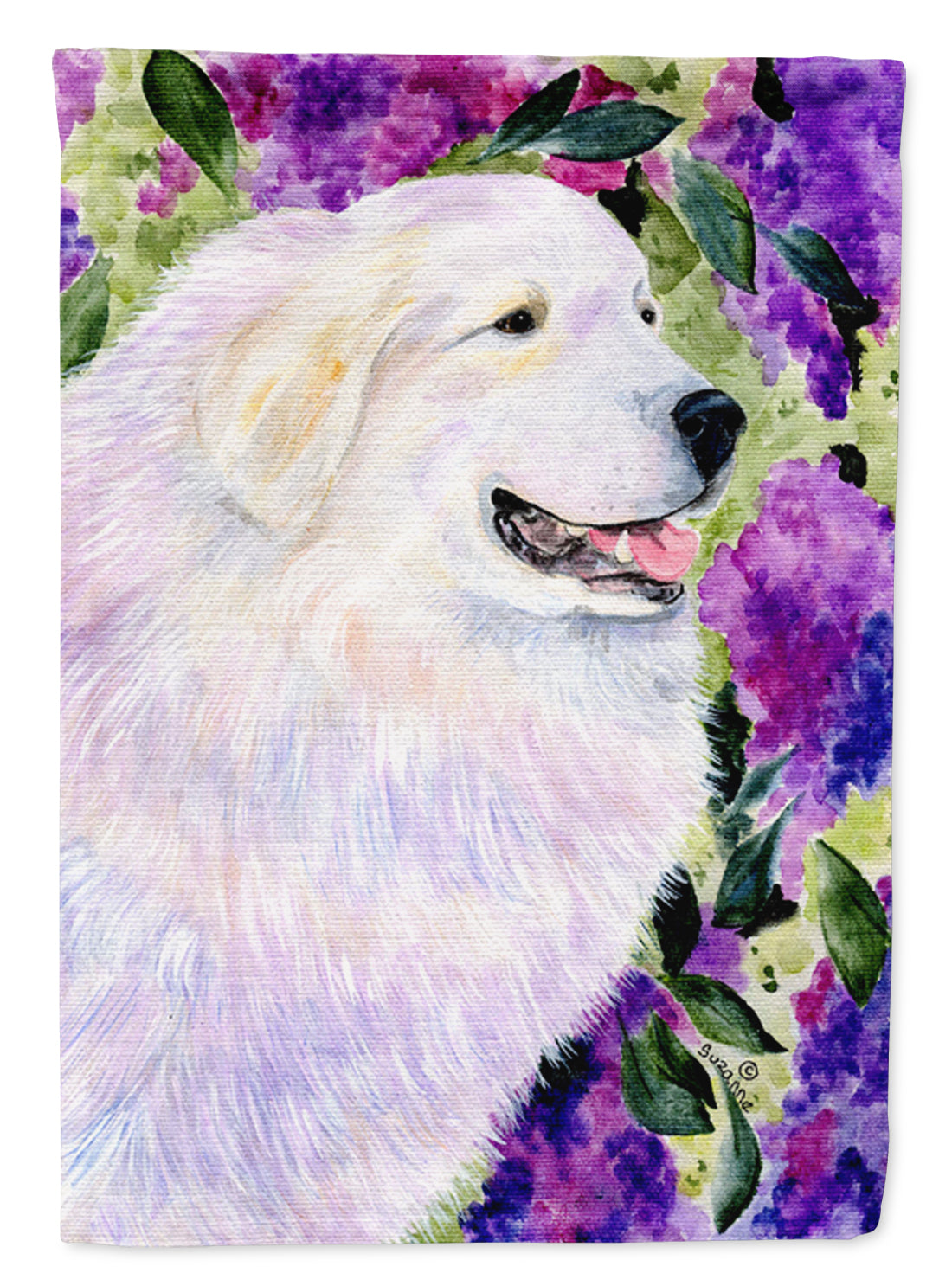 Great Pyrenees Flag Canvas House Size