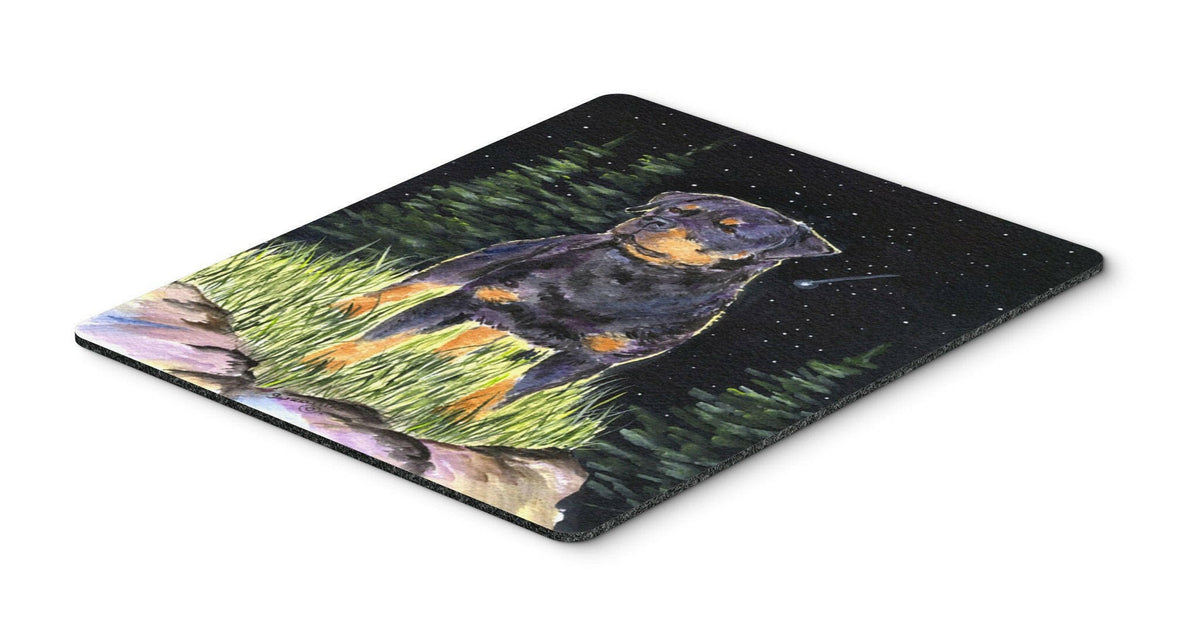 Starry Night Rottweiler Mouse Pad / Hot Pad / Trivet by Caroline&#39;s Treasures