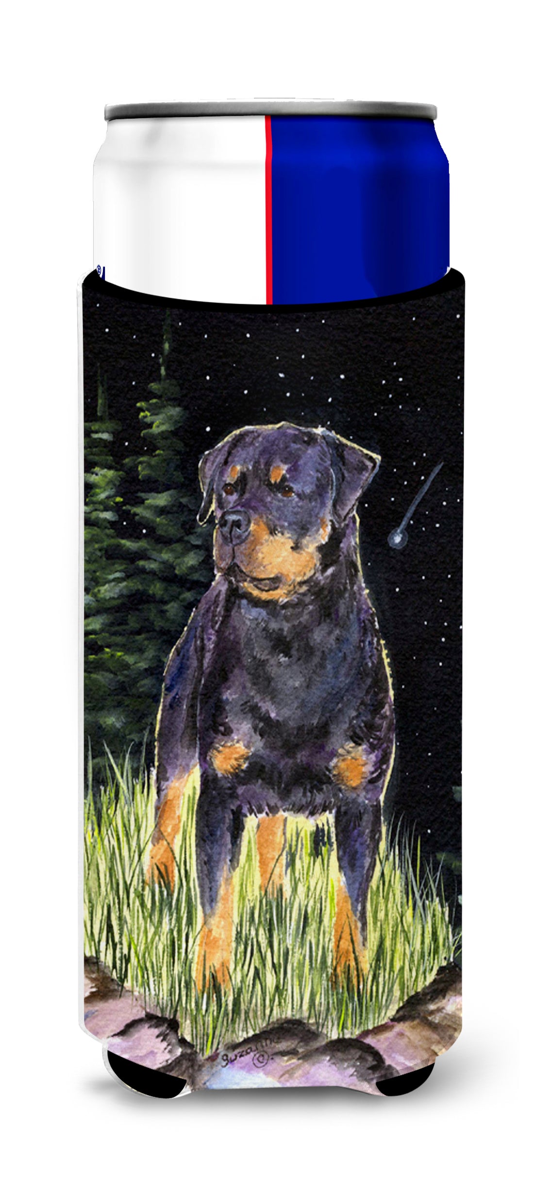 Starry Night Rottweiler Ultra Beverage Insulators for slim cans SS8475MUK.