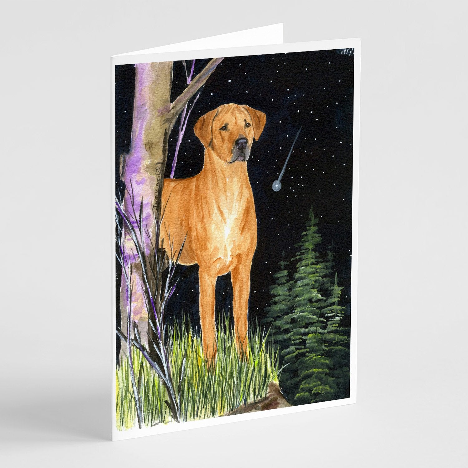 Buy this Starry Night Rhodesian Ridgeback Greeting Cards and Envelopes Pack of 8