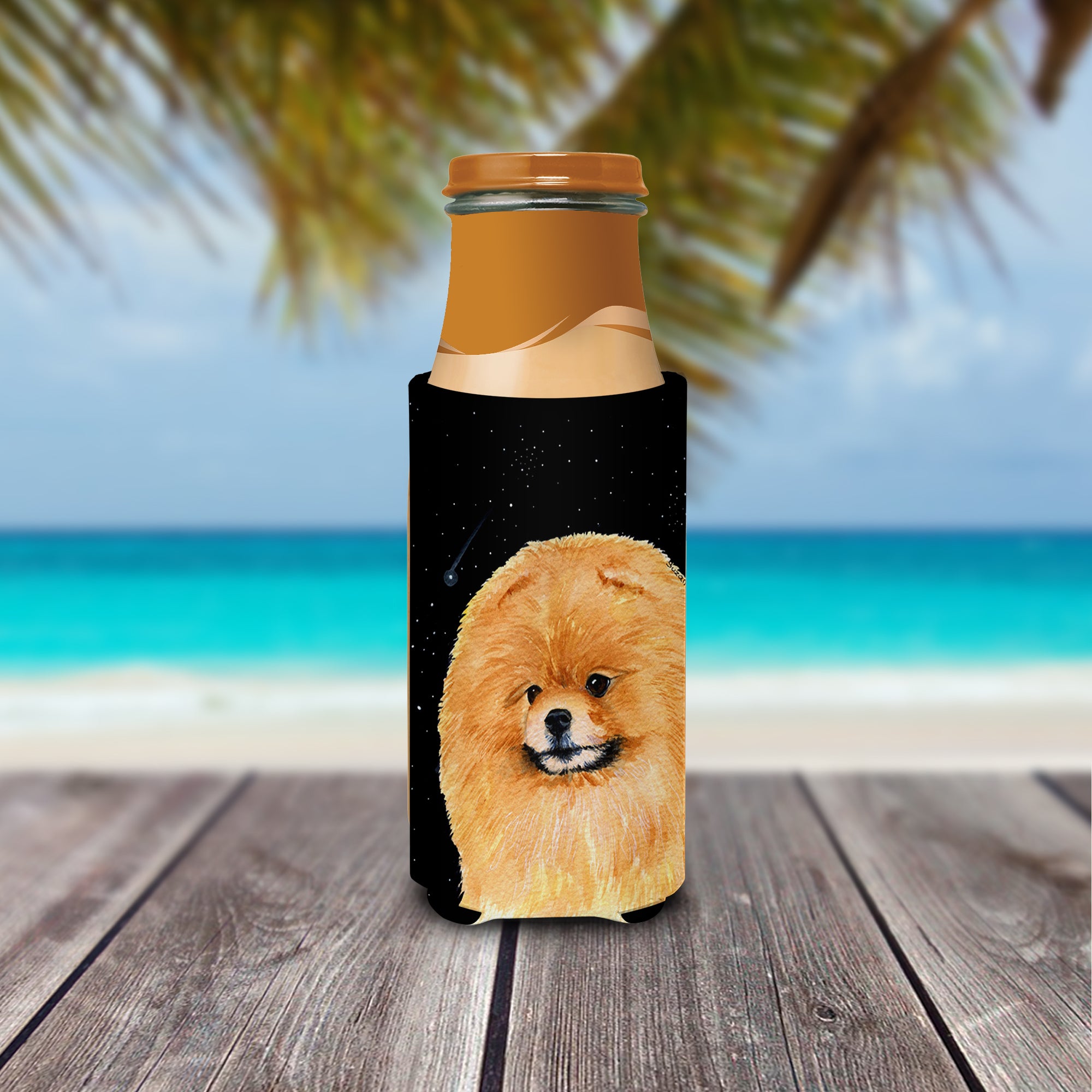 Starry Night Pomeranian Ultra Beverage Insulators for slim cans SS8481MUK.